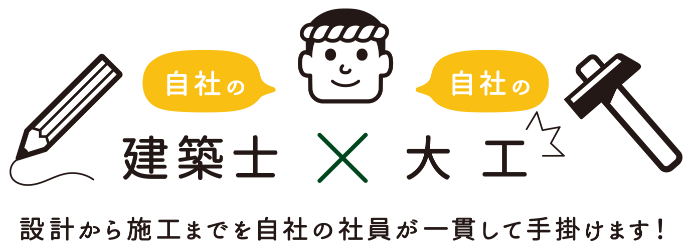 自社の建築士と自社の大工で対応